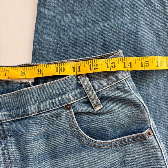 Monse Boyfriend Cropped Jean Mit Weitem Bein Blue Jeans Size 2 NWOT - Picture 6 of 11